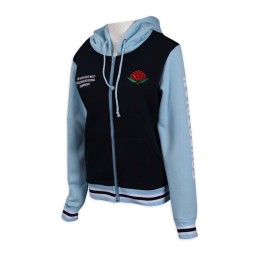 Z431 Order Women's Contrast zip up Jacket  Australia 65% cotton 35%polyester  zip up garment factory Z431 Order Women's Contrast zip up Jacket  Australia 65% cotton 35%polyester  zip up garment factory